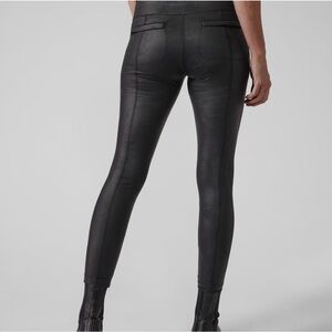 Athleta Size M/T (Tall) Delancey Gleam Tights With Back Zippered Pockets - Black